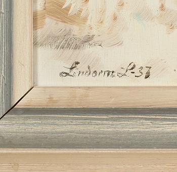 LINDORM LILJEFORS, olja på pannå, signerad och daterad -37.