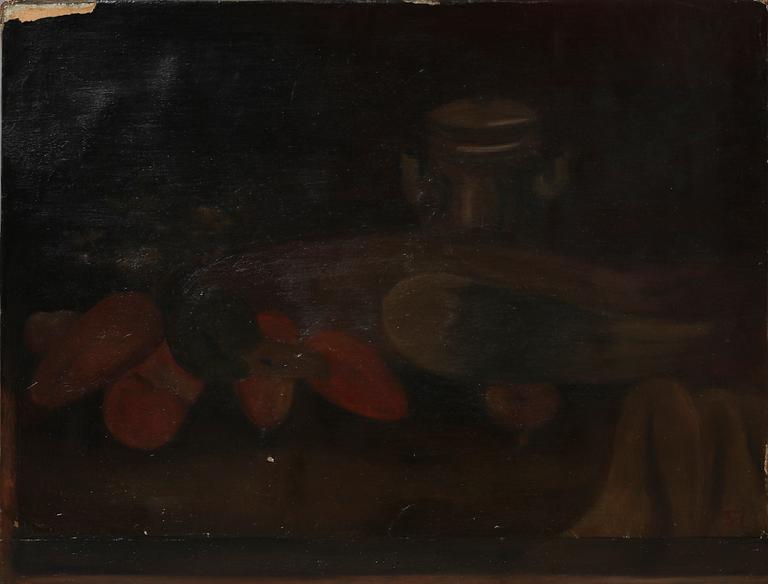 OKÄND KONSTNÄR, olja på duk, otydl sign, 1700/1800-tal.