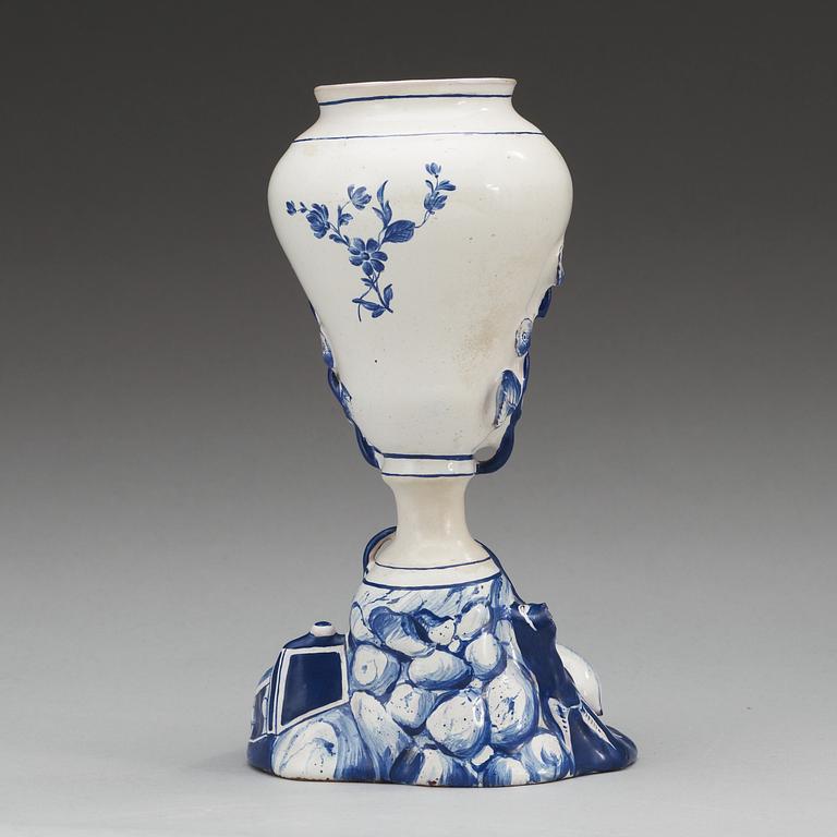 A Swedish Marieberg faience vase, 18th Century.