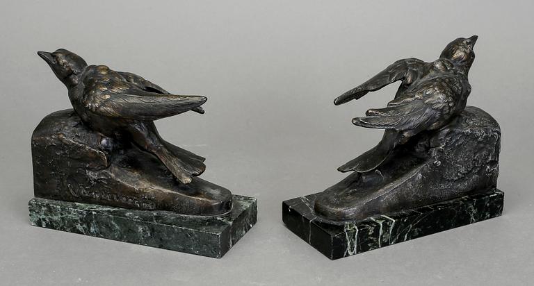 BOKSTÖD, ett par, 1900-talets första hälft.