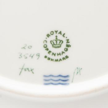 Plate, porcelain, "Flora Danica", Royal Copenhagen, Denmark, 20th century.