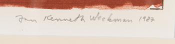 Jan Kenneth Weckman, lithograph in colours, signed and dated 1987, marked H.C.