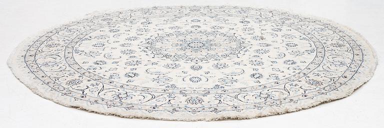 A Nain rug, diameter a. 247 cm.