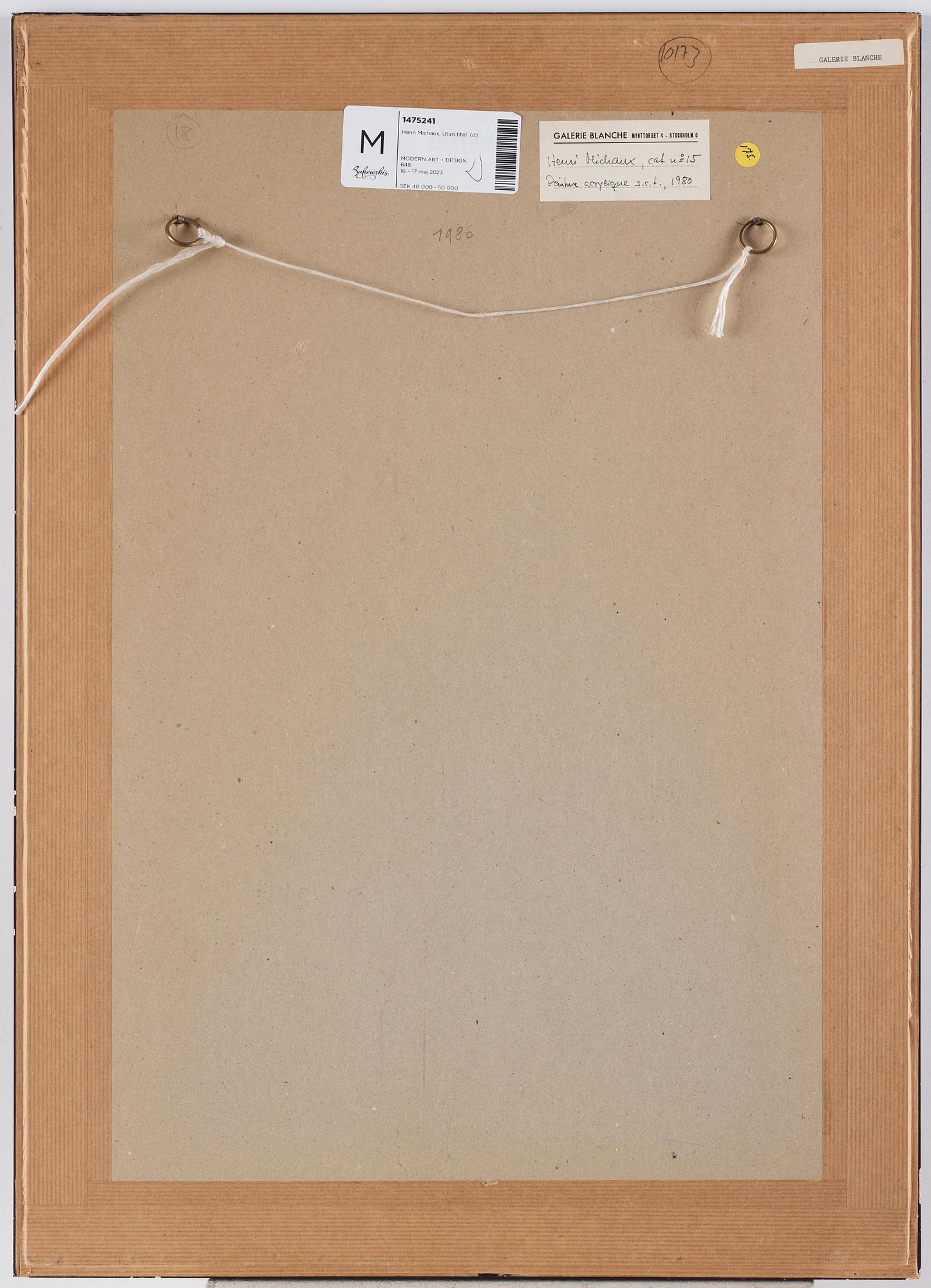 Henri Michaux, Utan titel.