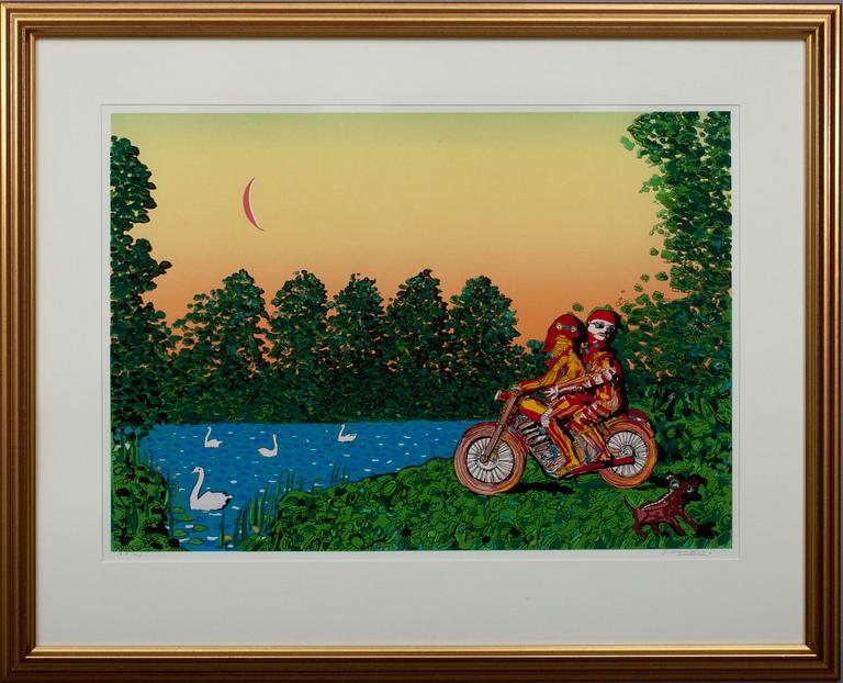 JUHANI LINNOVAARA, litografia, singeerattu ja numeroitu A.P 7/15.