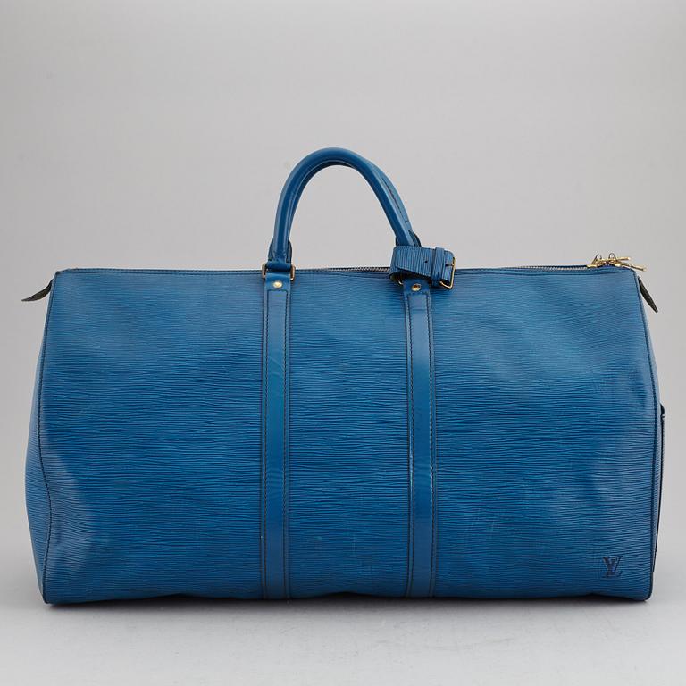 LOUIS VUITTON, a 'Keepall 55 Epi' weekendbag.