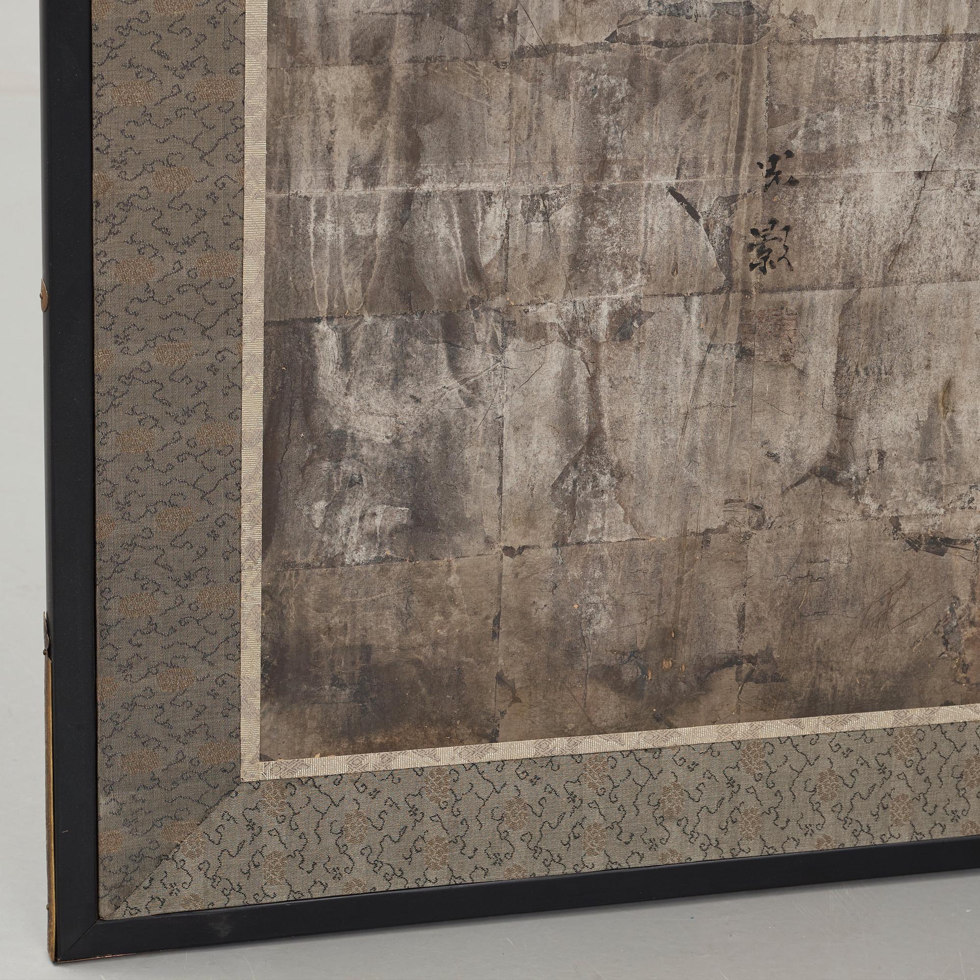 A Japanese six-fold screen, 19th Century.