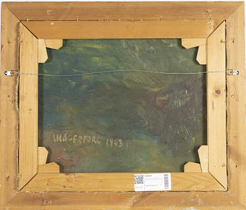 Olle Skagerfors, oil on canvas, signed OS. Verso dated 1943.