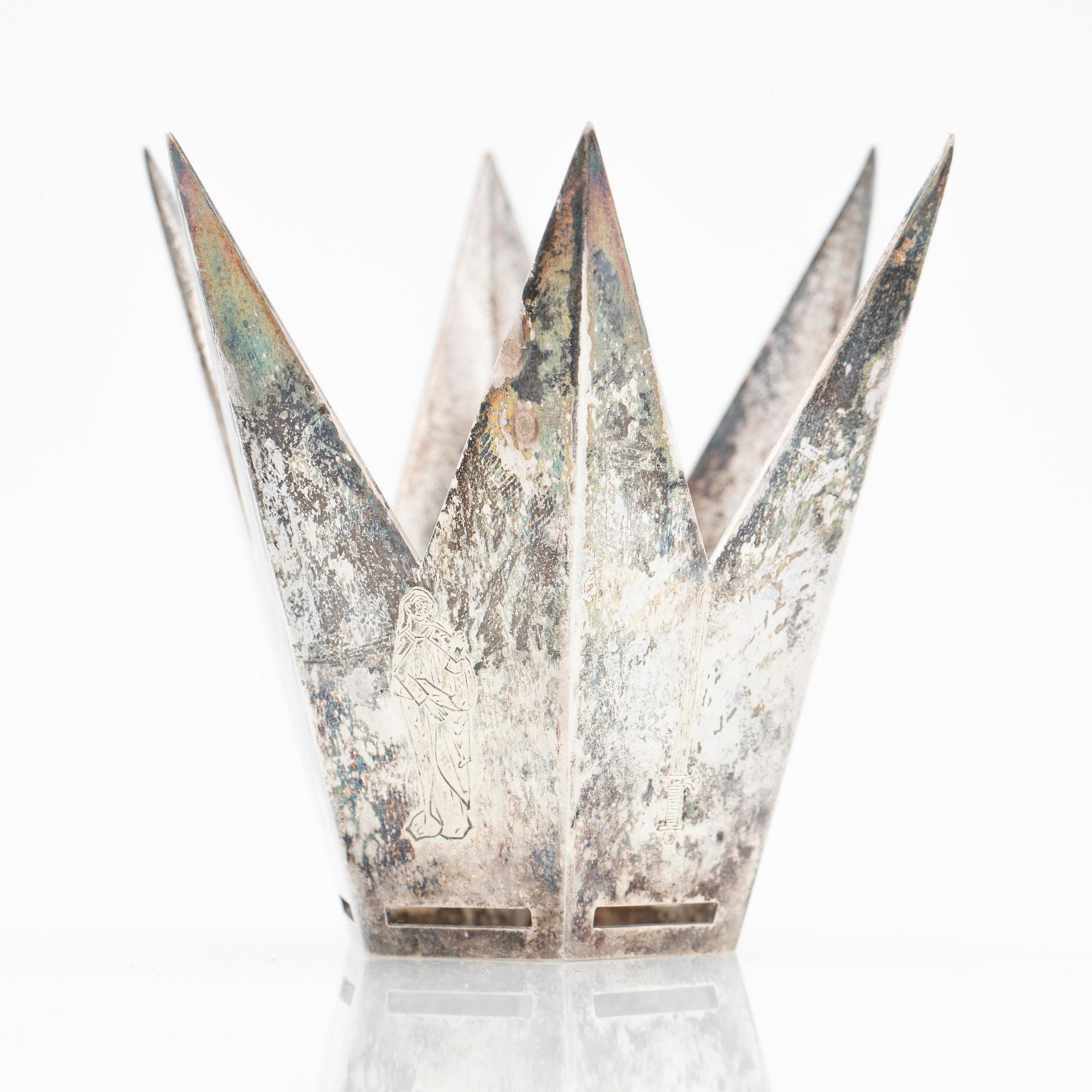Wiwen Nilsson, bridal crown, silver, Lund, 1958.