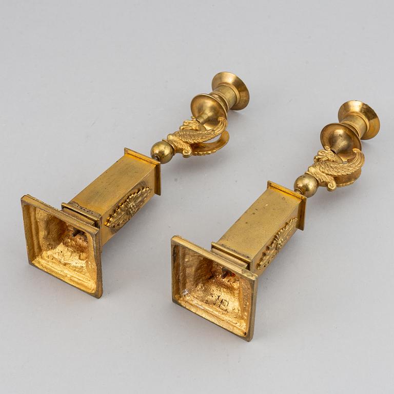 Ljusstakar, ett par empire-stil, 1900-talet början.