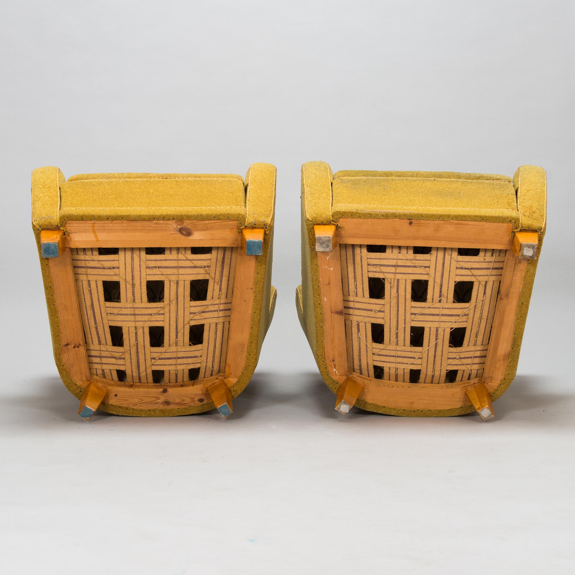 Fåtöljer, ett par, 1900-talets mitt.