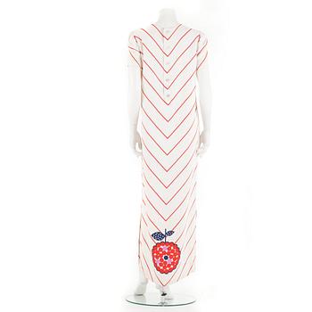 LANVIN, a red and white printed dress. French size 42.