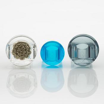 Siv Lagerström, three rings, acrylic plastic, 1970s.