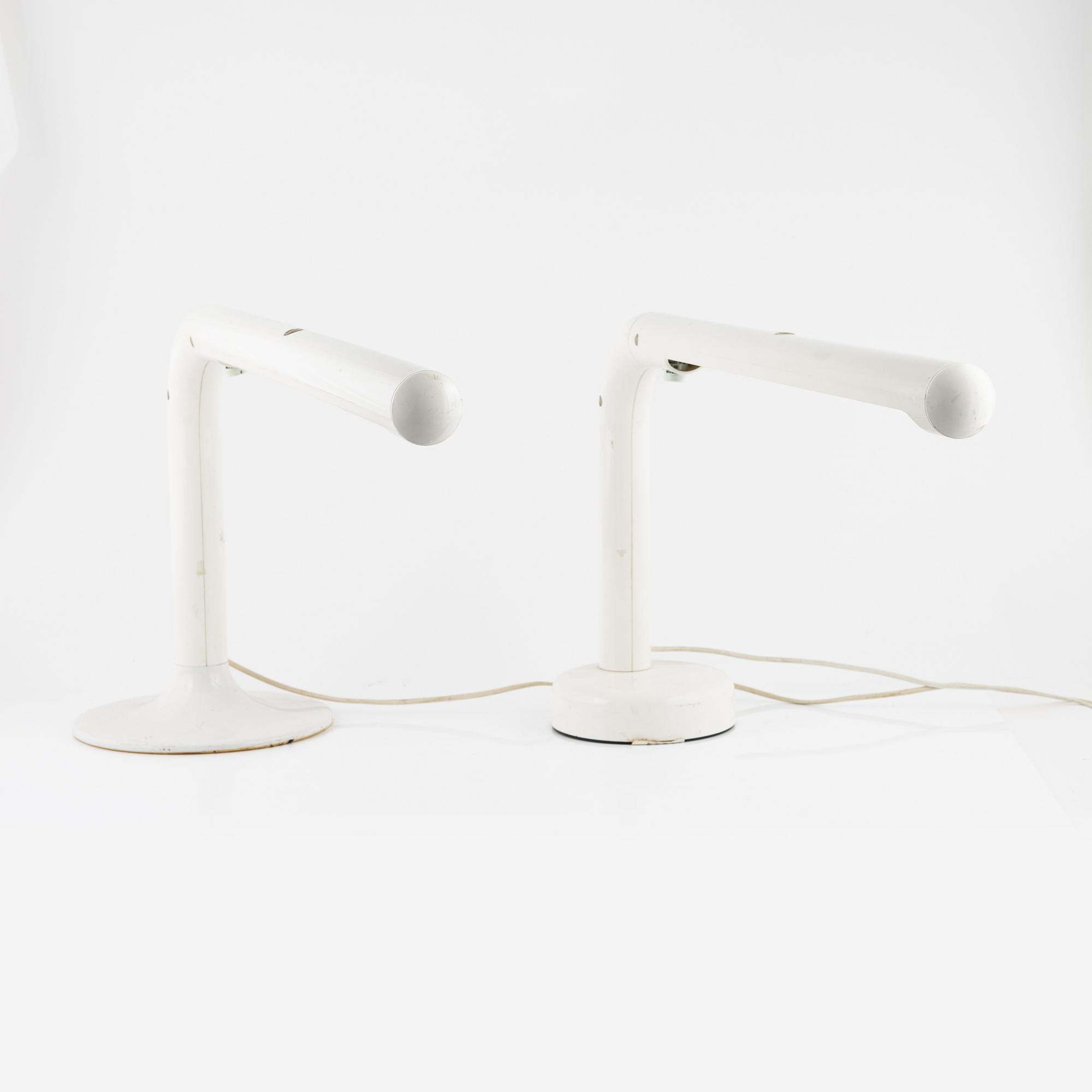 Anders Pehrson, two similar 'Tube' table lamps, Ateljé Lykten, 1970's.