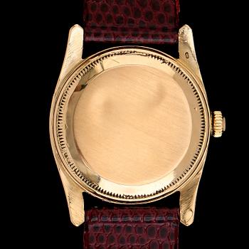 ARMBANDSUR, 18 k guld, Rolex Oyster Perpetual, Bombay 6590, 1900-talets mitt.