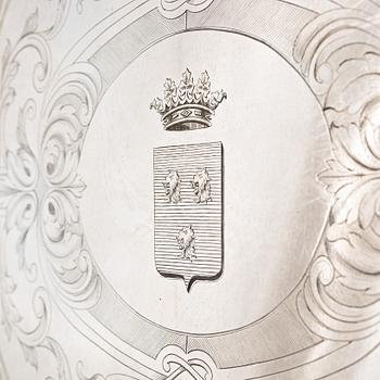 Bricka, nysilver, Christofle, tidigt 1900-tal.