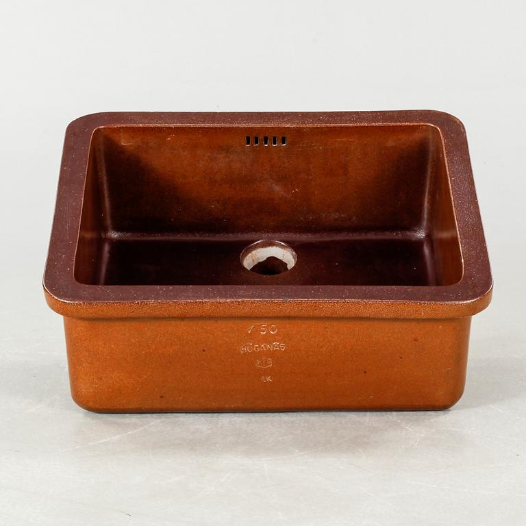 TVÄTTHO/HANDFAT, saltglaserat stengods, "V50", Höganäs, 1900-talets första hälft.