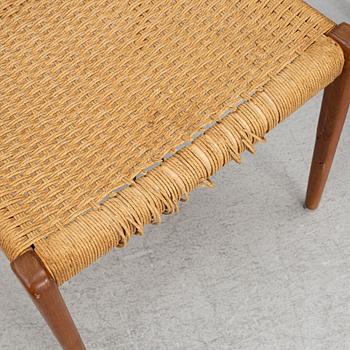 Niels Otto Møller, stolar, 6 st, modell 71, J.L. Møllers Møbelfabrik, Danmark, 1950/60-tal.