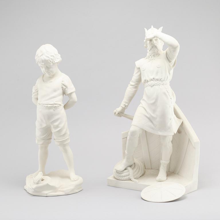 Two parian ware figurines from Gustafsberg, early 20th century.