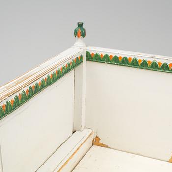 A early 19th century Swedish folk art folding bed from Forsa in Hälsingland.
