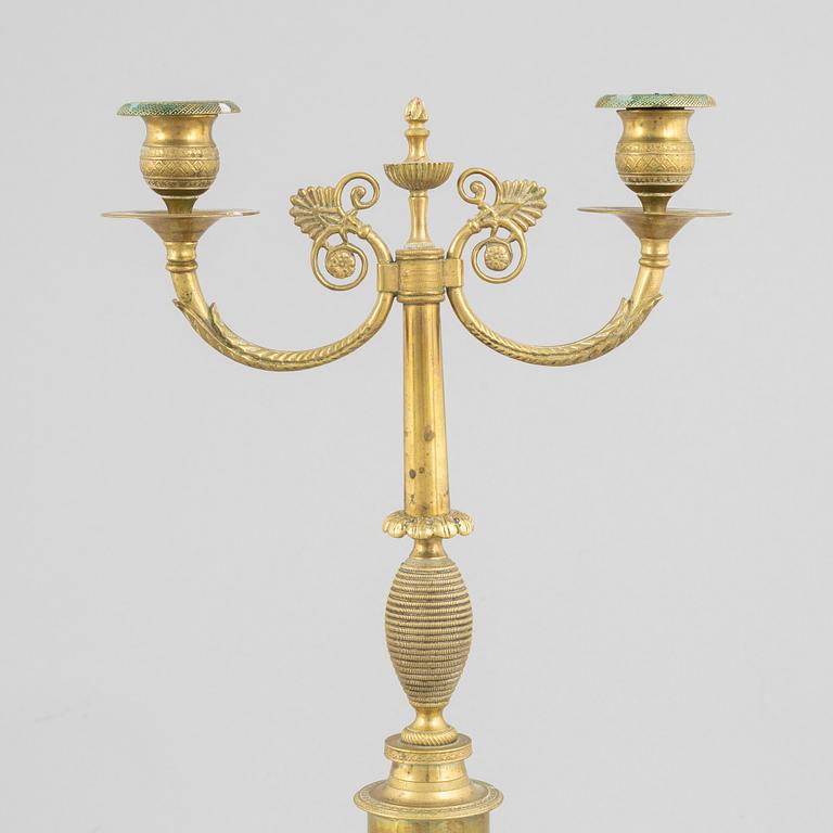 An Empire candelabra, first half of the 19th century.