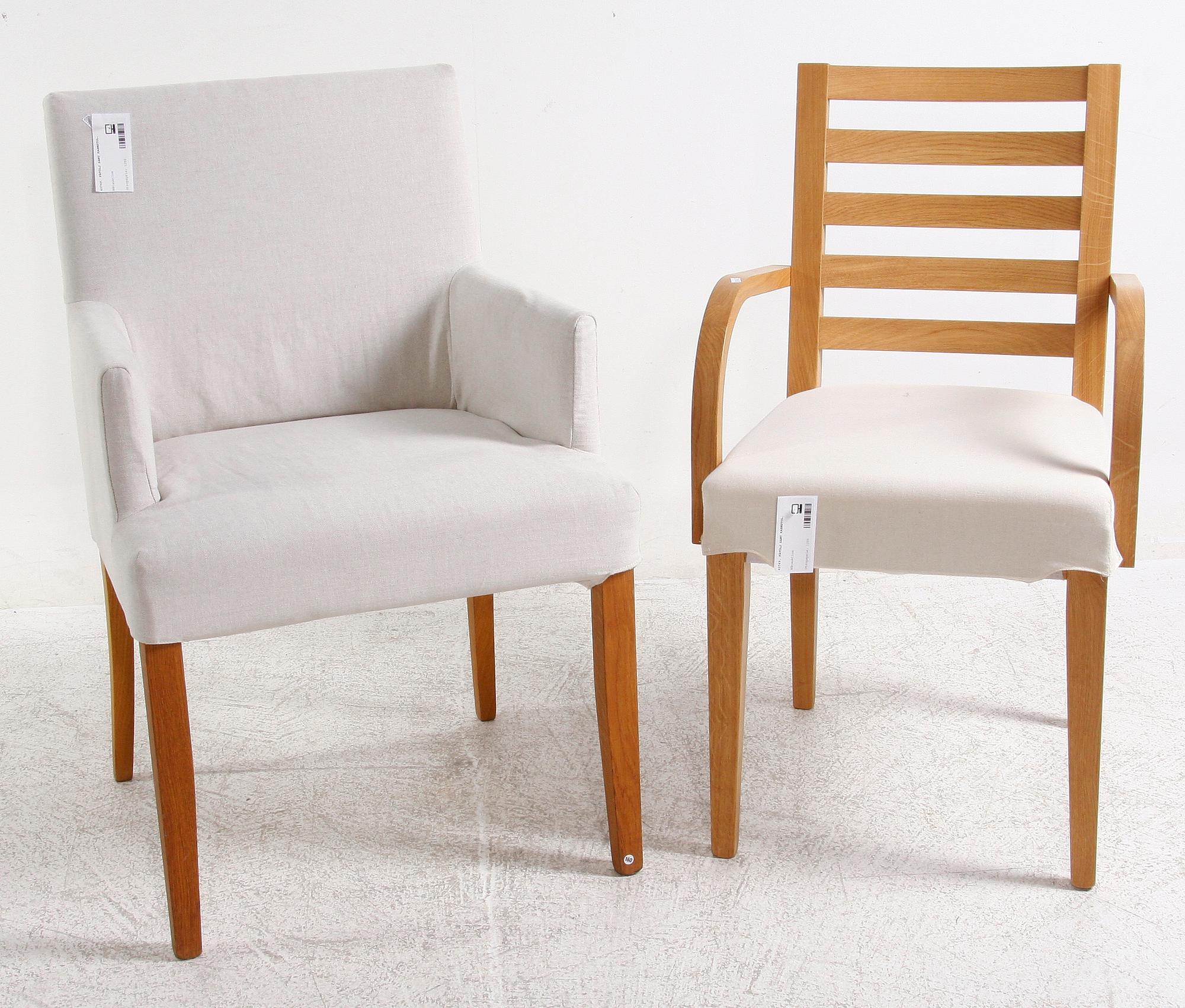 FÅTÖLJ SAMT KARMSTOL.