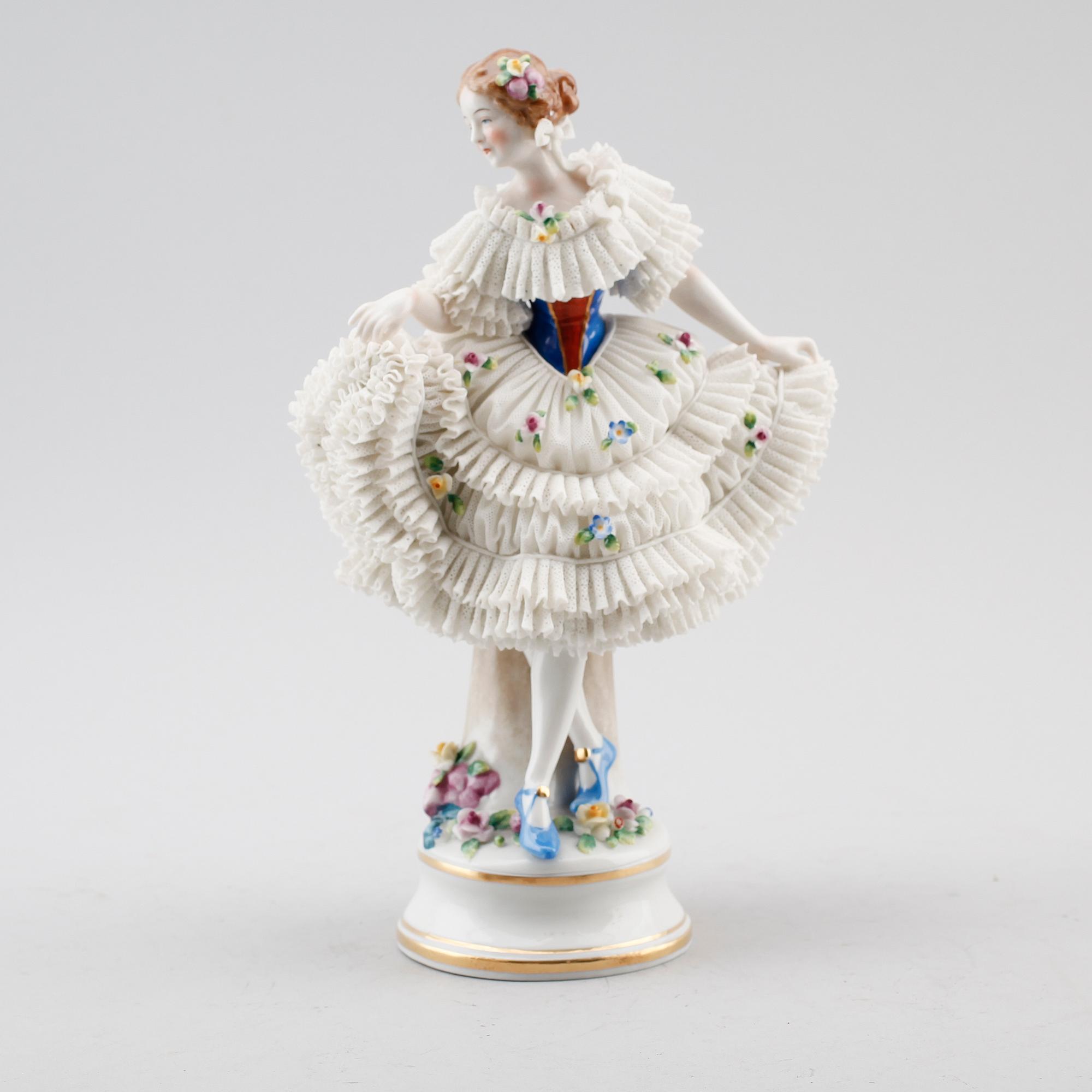 FIGUR, porslin, Sitzendorf, Tyskland, 1900-talets första hälft.