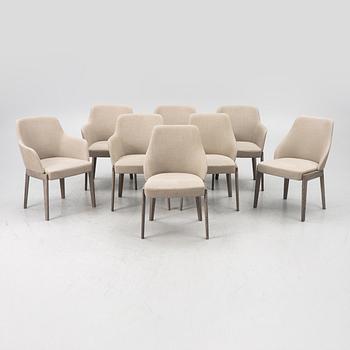Rodolfo Dordoni, 5 karmstolar, 3 stolar, "Chelsea", Molteni.