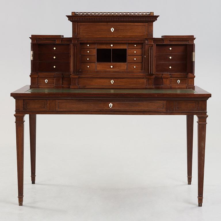 The masterpiece by Niclas Engelstedt master in Stockholm 1800-1818, a late Gustavian writing desk.