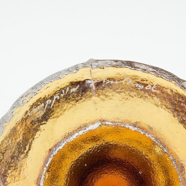 PERTTI SANTALAHTI, skål samt fat, glas, Humppila, Finland, 1970-tal.