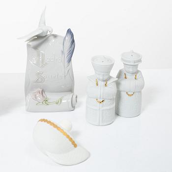 Lladró, a collection of figurines etc. Including "Romantic doves - wall art", "Sitting in heaven", "Our lady of Lourdes".