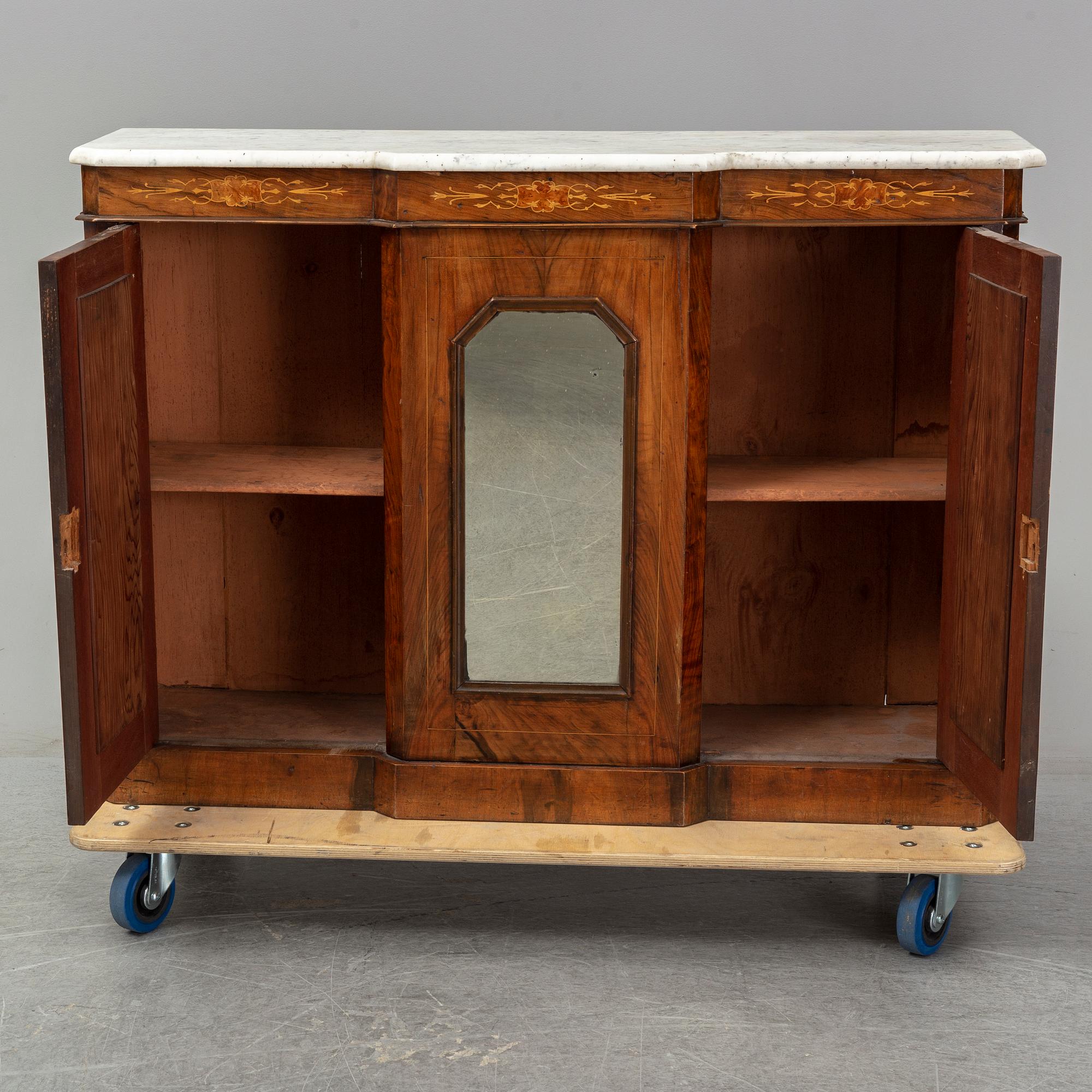 A Walnut 1800's sideboard, England.