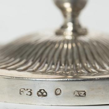 Adolf Zethelius, A Pair of Swedish silver mustard jugs, mark of Adolf Zethelius, Stockholm 1812.