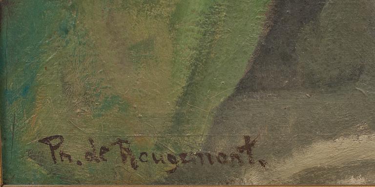 PHILIPPE DE ROUGEMONT, olja på duk, signerad.