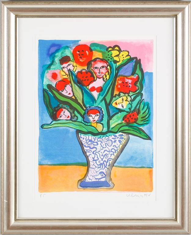 ULRICA HYDMAN-VALLIEN, färglitografi, signerad, PT.