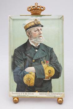 KUNGLIGA BILDER MED RAM, 2st, Maria Theresia arvprinsessa av Hohenzollern och Kung Oscar II av Sverige.