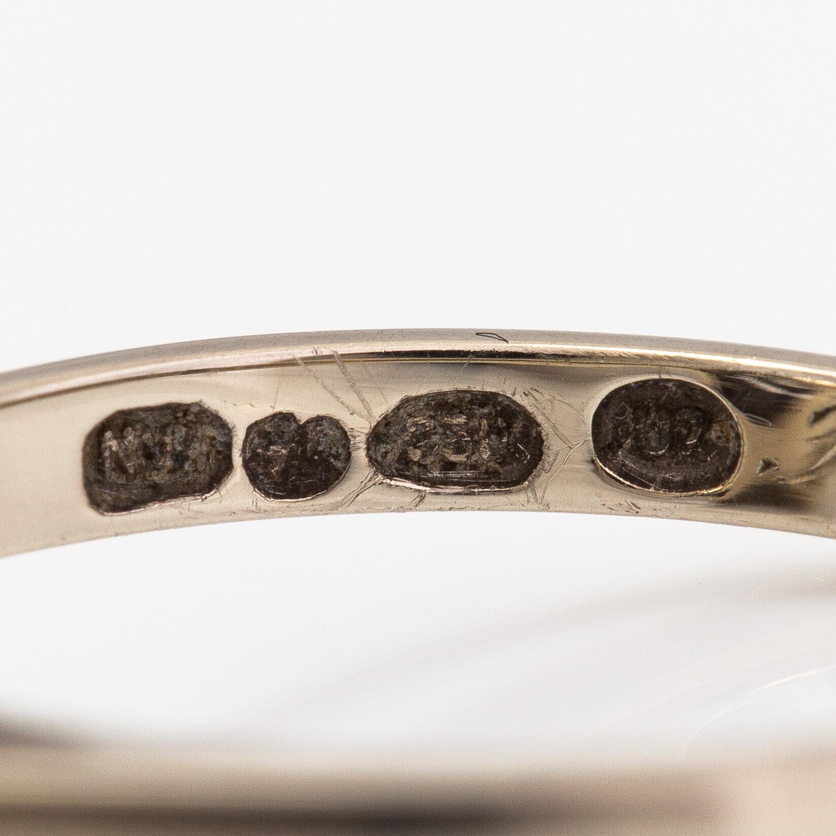 A necklace, ring and earrings, 14K gold and diamonds ca. 0.92 ct in total. Westerback, Helsinki 1964-1973.