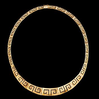 COLLIER, 14K guld. Vikt 47,4 g. Grekland, 1900-talets senare hälft.