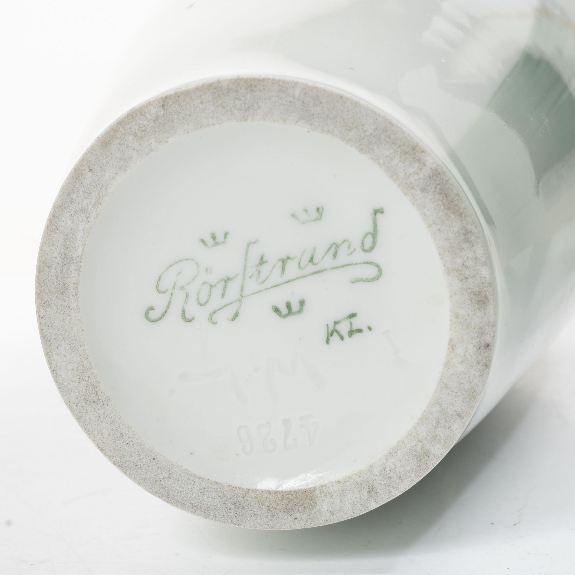 Karl Lindström, & Waldemar Lindström, an Art Nouveau porcelain vase, Rörstrand.