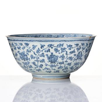 A blue and white bowl, Ming dynasty (1368-1644).