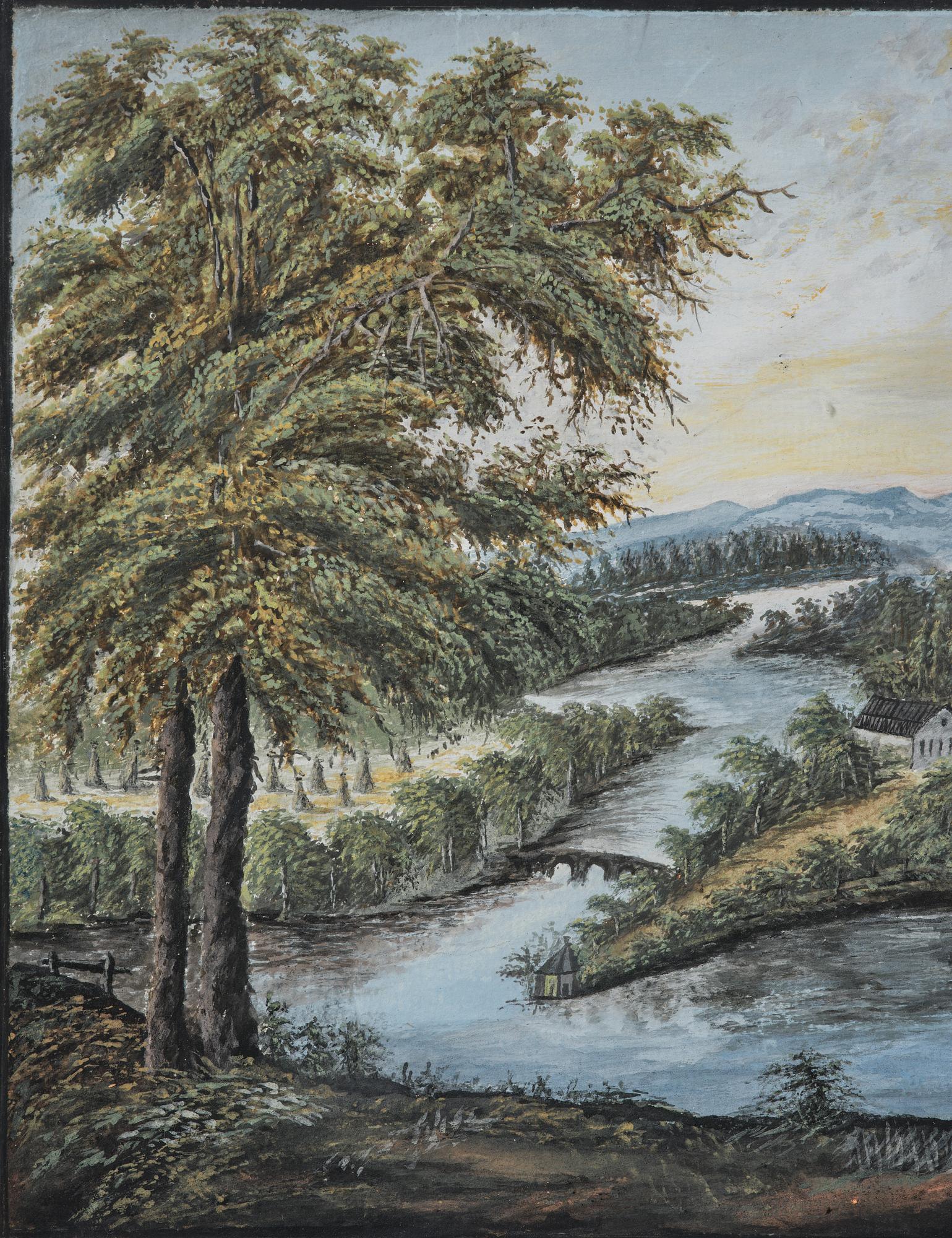 Swedish artist, "View of Näs located by the road between Gothenburg and Alingsås," dated 1808.