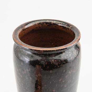 Bo Scullman, a signed stoneware vase.