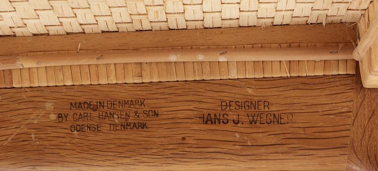 HANS J WEGNER, stolar, 6 st. Carl Hansen & Son, Danmark.