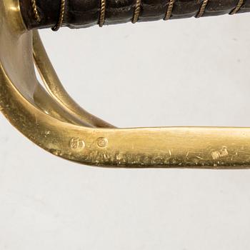 A French sabre, 1822 cavalry pattern, with scabbard.