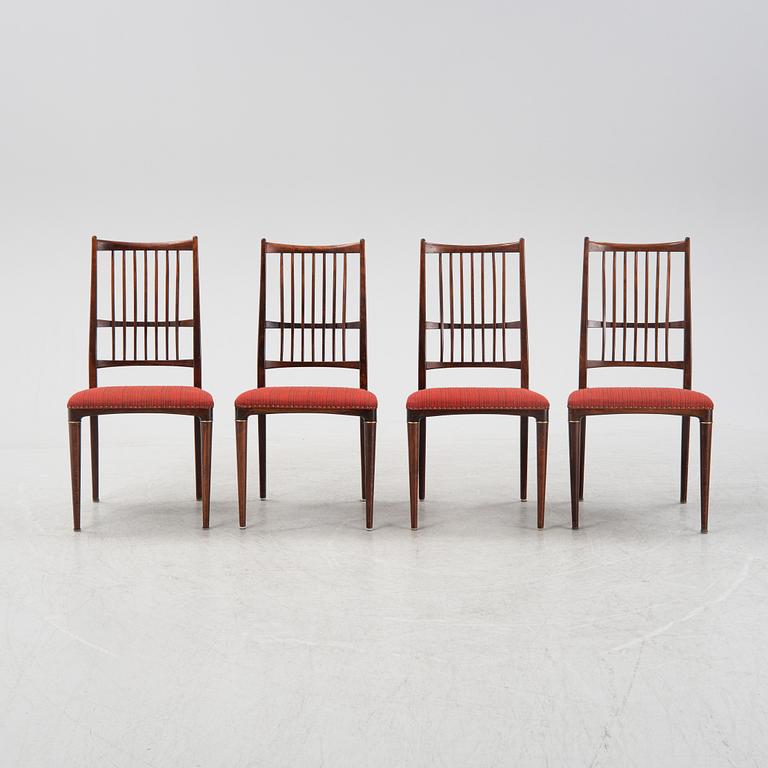 Svante Skogh, a set of four beech 'Cortina' chairs, Seffle Möbelfabrik, 1950's/60's.