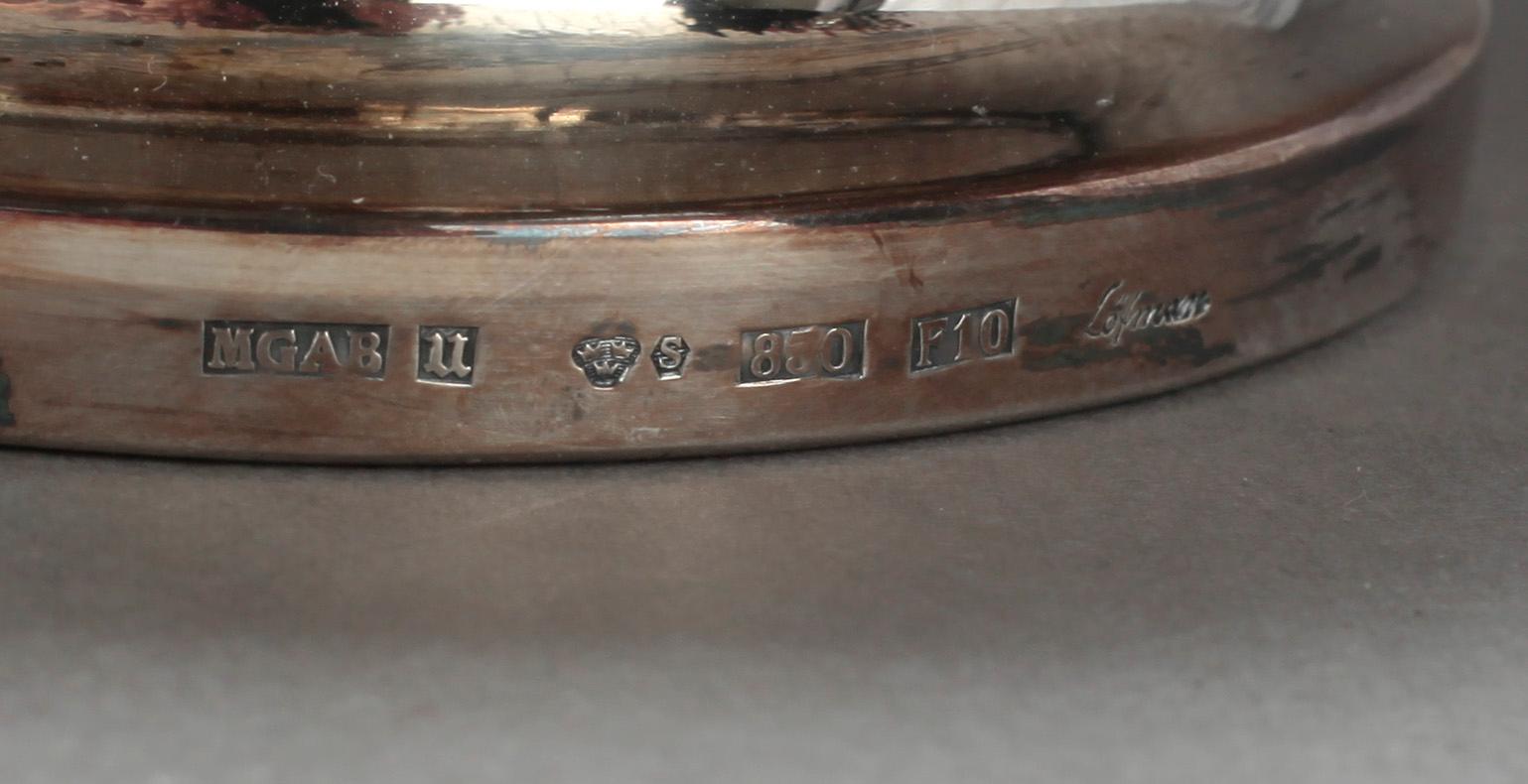 SKÅL PÅ FOT, silver, MGAB, Löfman, Uppsala 1980.