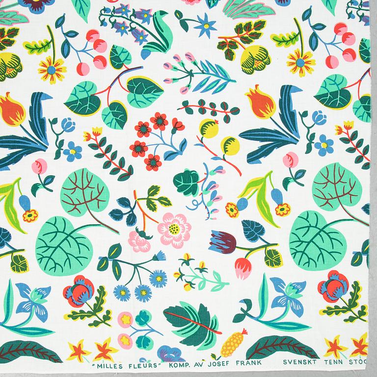 JOSEF FRANK, tyger, 2 st, "Honey" & "Milles Fleur", Firma Svenskt Tenn.