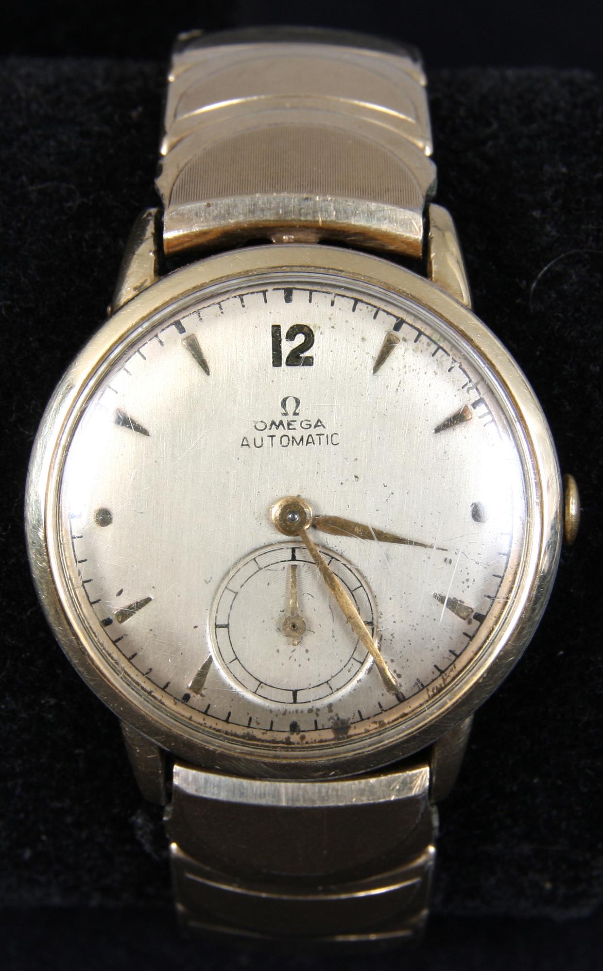 HERRARMBANDSUR, Omega, 14K guld på stål.