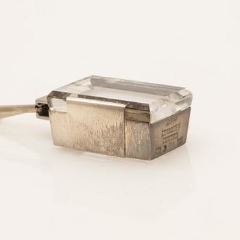 Ateljé Stigbert, Necklace with rock crystal and bracelet, sterling silver, 1949.