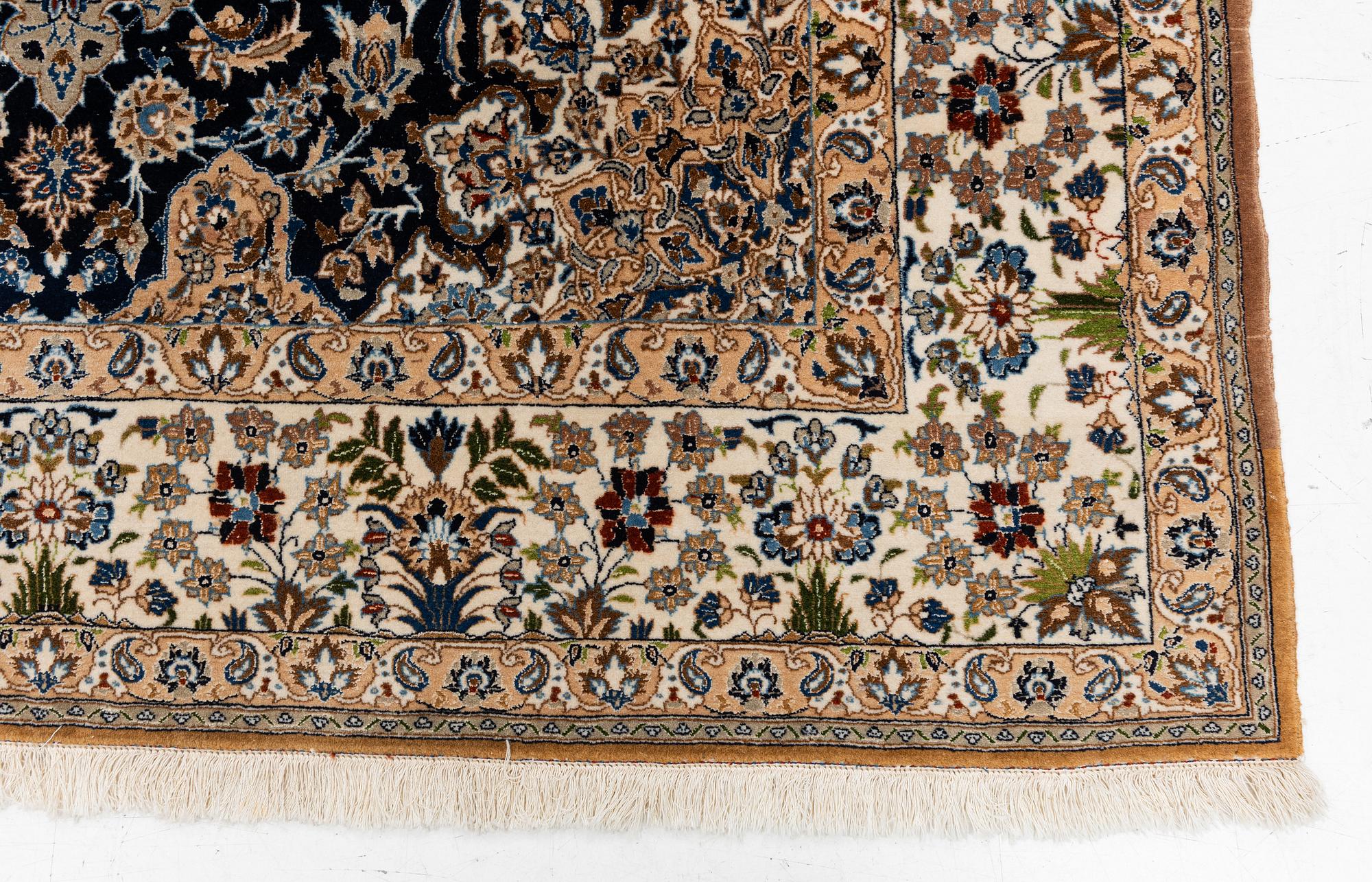 Carpet, Nain silk, approximately 285 x 170 cm.